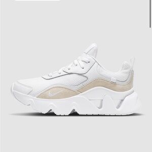 NIKE White and Tan Sneakers